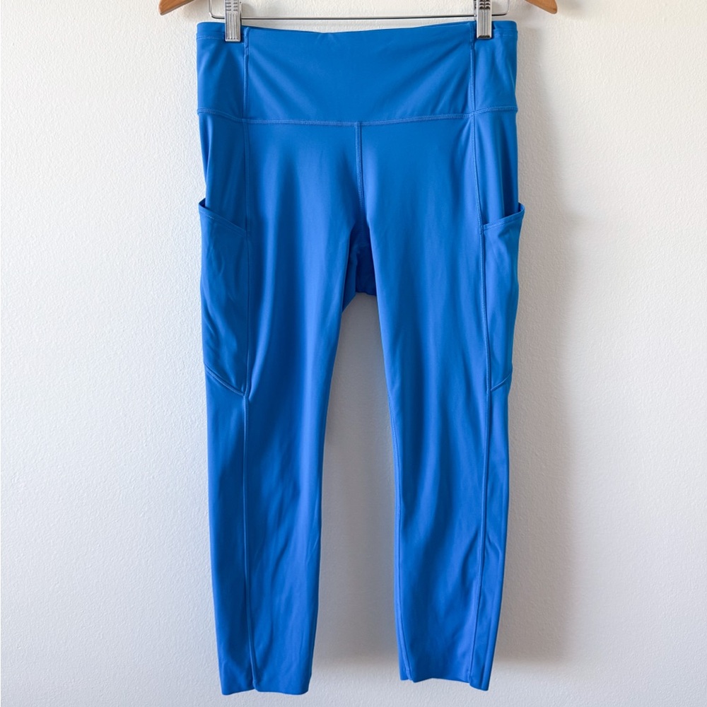 Lululemon Fast and Free High Rise Crop 23” Size 10 color Poolside PreLoved - Picture 2 of 7